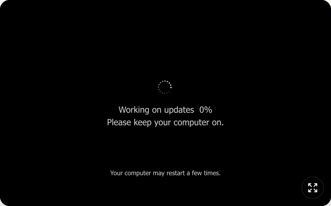 Fake Windows 11 Update Screen preview